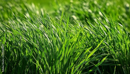 Lush Green Bermuda Grass Close Up