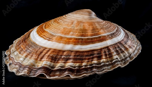 Rough Textured Oyster Shell With Layered Brown And White Patterns