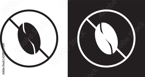 Slika na platnu Caffeine free icon