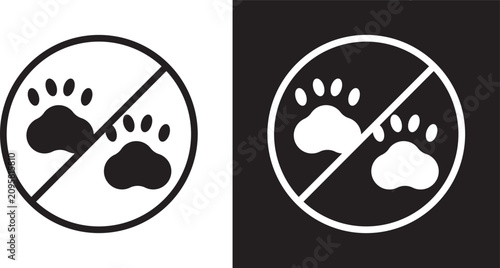 Bild auf Leinwand Forbidden dog pet sign
