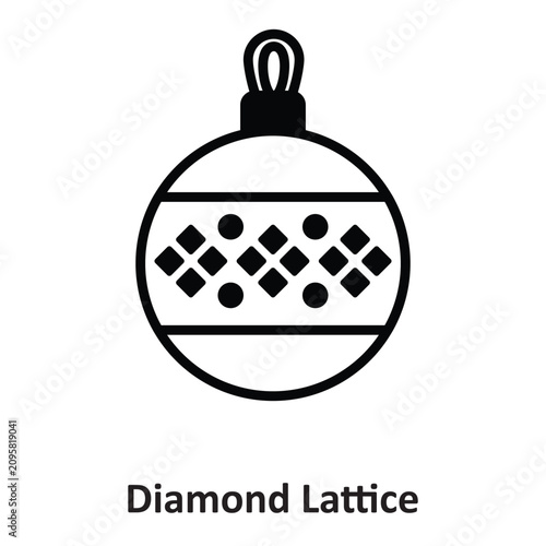 Foto Diamond Lattice Vector Icon which can easily modify or edit