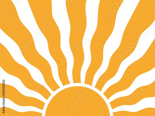 A stylized sunburst pattern with radiating lines in yellow and white