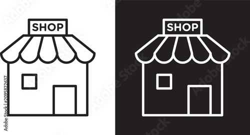 Tablou pe pânză Local store icon