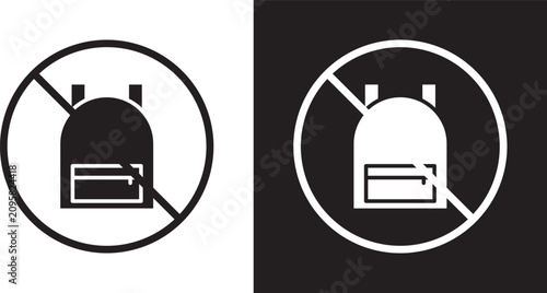 Slika na platnu No backpacks allowed sign
