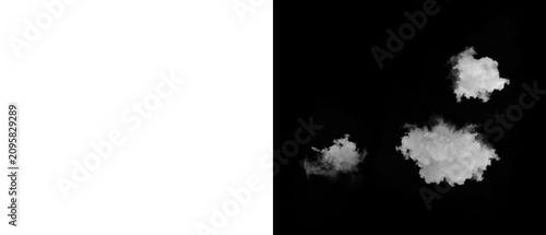 Photos Soft white cloud group isolated on a transparent background high quality