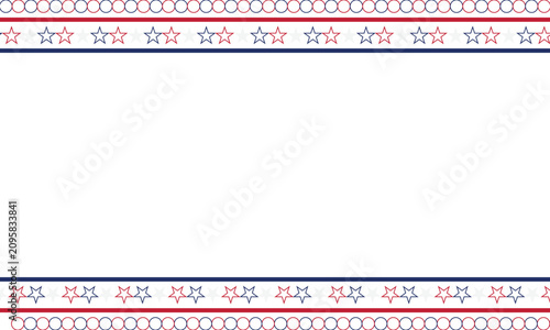 Blue and red patriotic stars and stripes