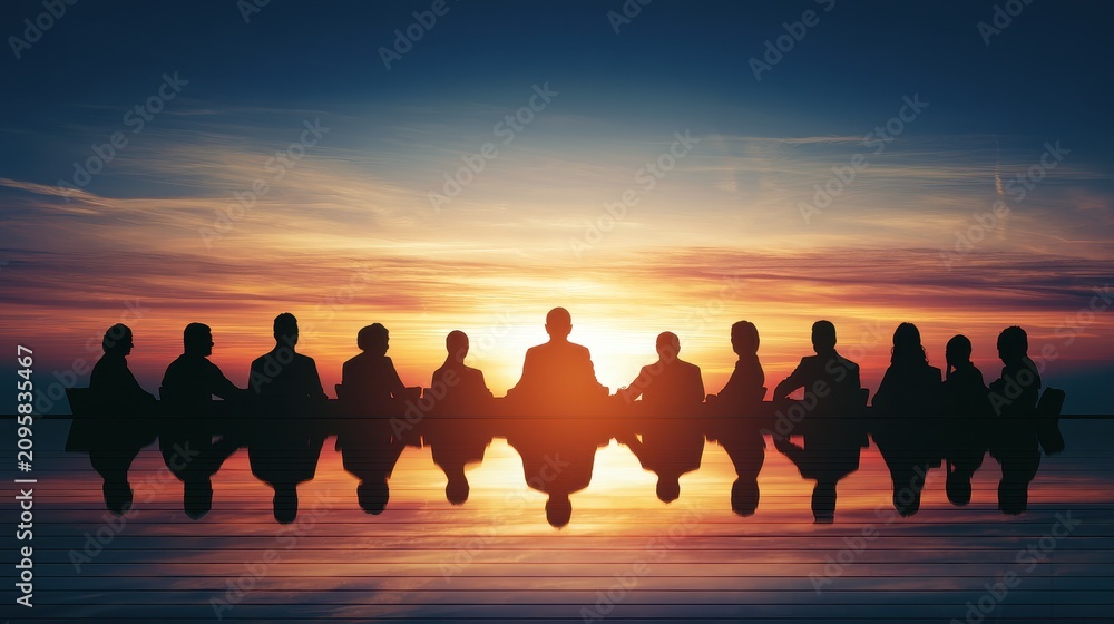 Fototapeta premium The management team relied on the executive's authority to guide leadership decisions while sharing responsibility for every command issued