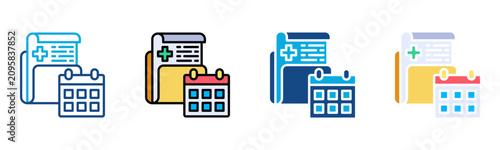 Quadro su tela Sick Leave Icon Multiple Style Collection