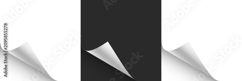 Quadro su tela Paper curl corner background