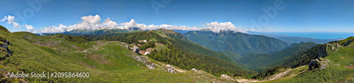 Bilde på lerret Panorama of the Caucasus mountains