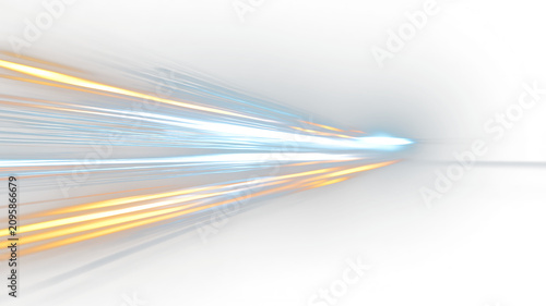 Futuristic High Speed Light Beams with Motion Blur PNG