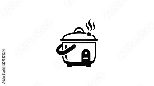 Simple Illustration of a Crockpot.
