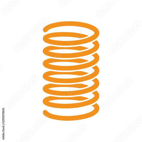 Foto Orange Coil Spring Closeup View.