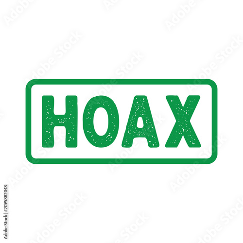 Schilderij op canvas Modern green hoax text badge with sparkle effect isolated
