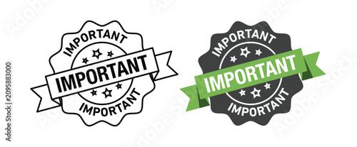 Billede på lærred Important rounded vector symbol set