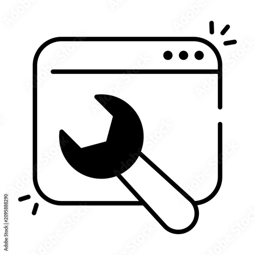 A unique design icon of web repair 