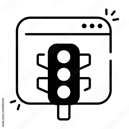 Modern design icon of website traffic