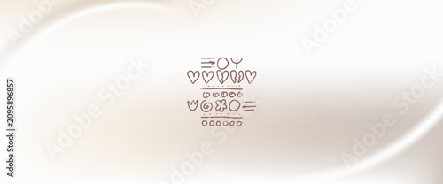 Foto Luxury paper pattern with silk pastel taupe and doodle