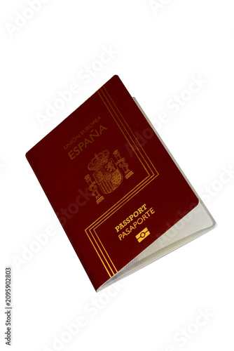 Obraz na plátne Visado pasaporte fondo transparente renovar para viaje al extranjero España vaca