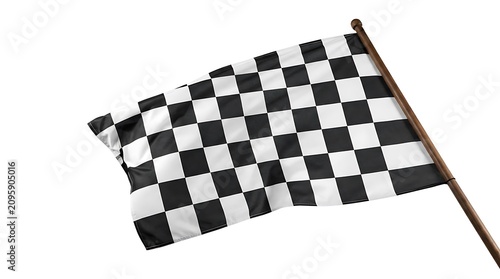 Checkered Flag isolated on white