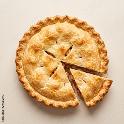 Whole Pie With One Slice Cut Showing Market Share and Piece of the Pie