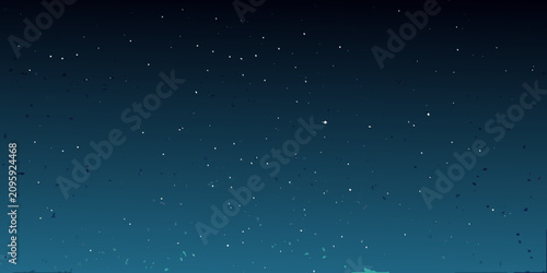Fotografie Celestial starfield background with gradient teal and navy hues