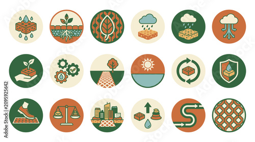 Urban Heat Adaptation Icons: System and Environment Concepts