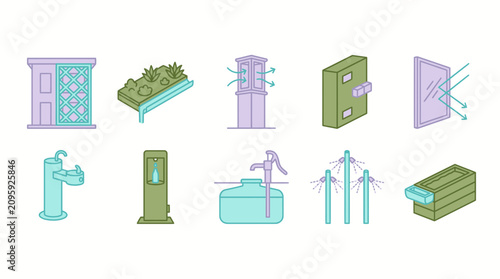 Urban Heat Adaptation Solutions and Climate Control Elements