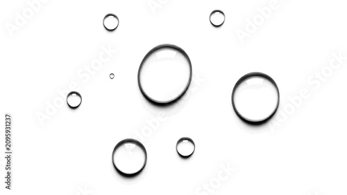 Obraz na płótnie Realistic water drops png, transparent dew droplets overly effect for design