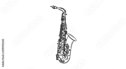 Photography Saxophone Outline Vector Illustration