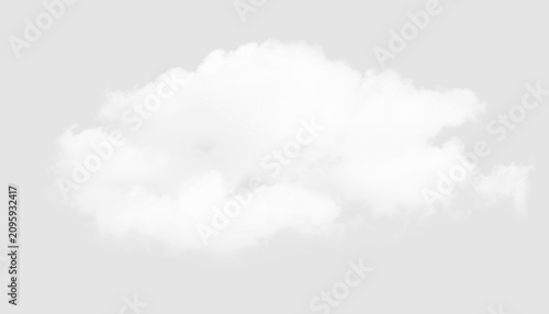 Quadro su tela Transparent cloud element PNG, realistic fluffy white cloud png for sky overlays and graphic design projects