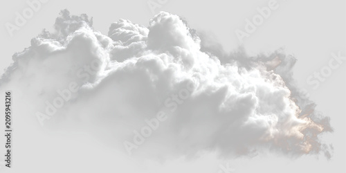 Fotografie Volumetric White Cloud with Atmospheric Glow PNG