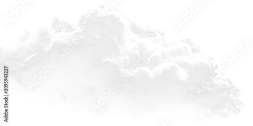 Photos Realistic White Cloud with Bright Rim Light PNG