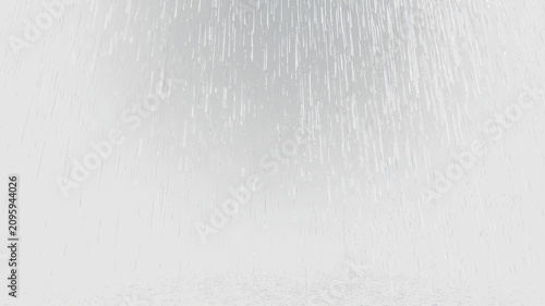 Fotografie Realistic Storm Rain with Falling Water Drops PNG
