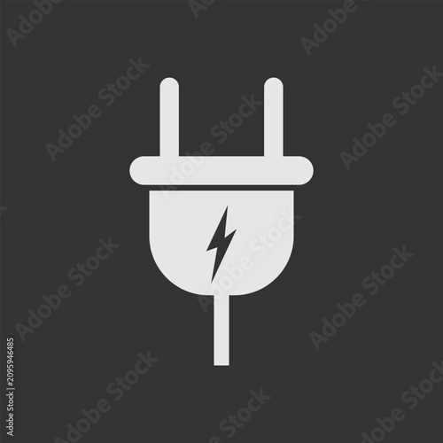 Electric Plug Power Flat Icon Design