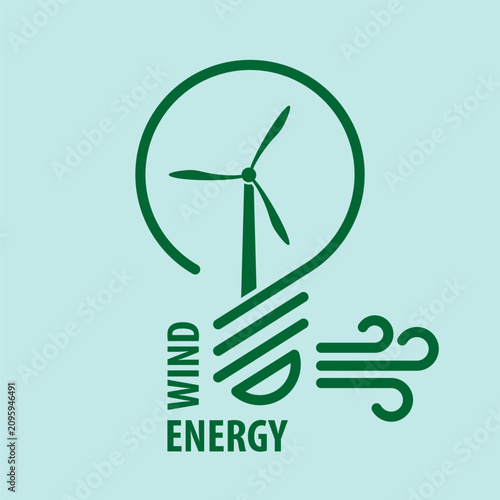 Wind Energy Renewable Power Line Icon
