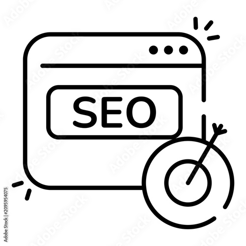 Modern design icon of seo target 