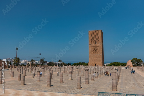 Hassan Tower complex in Rabat city Morocco