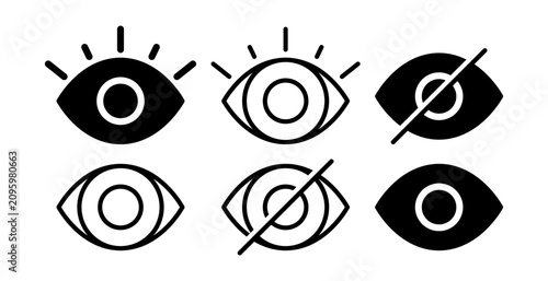 Konstfotografi eye icon set