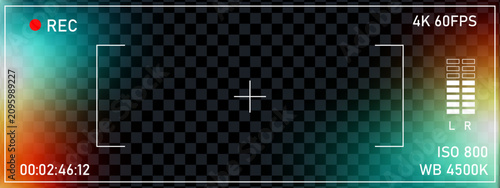 Fotografía Rec video photo and overlay camera view with screen interface viewfinder