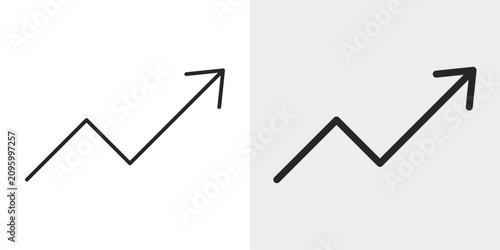 Bild auf Leinwand Profit Arrow Icon represents business growth, increasing revenue, financial success, and profit performance
