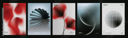 Foto Abstract modern poster templates vector set