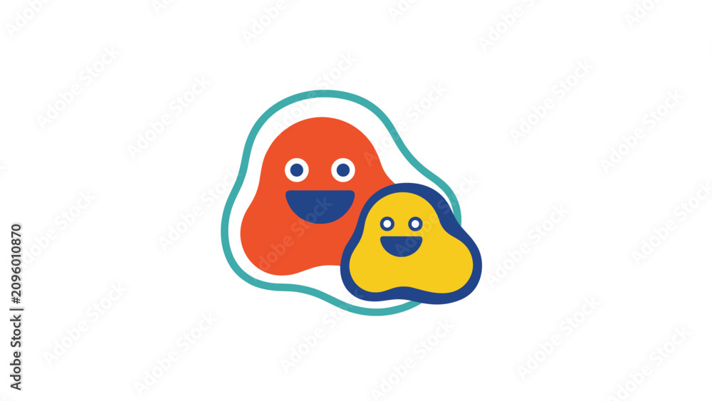 Fototapeta premium Whimsical Characters in a Graphic Design Environment