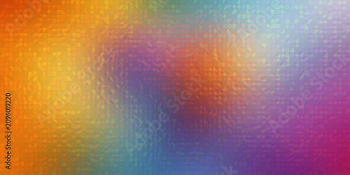 Εκτύπωση καμβά Abstract colorful background with geometric pattern and soft focus digital art display