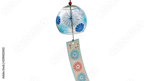 Konstfotografi Traditional Japanese glass wind chime furin summer garden decoration asset isola