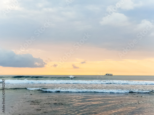 Amazing sunset view on Indian ocean at Bali, Indonesia