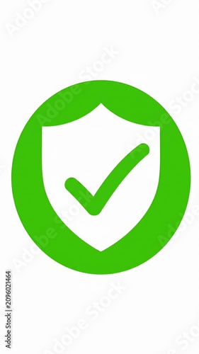 Solid green circle on white.