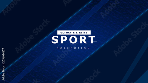 Photos Ultimate and elite sport collection banner with blue lines