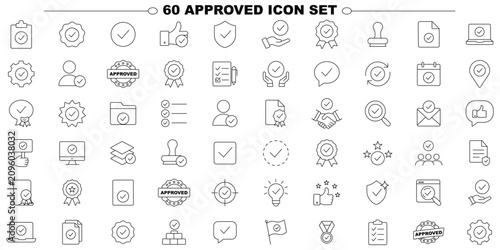 Принти на полотні Checkmark icon set