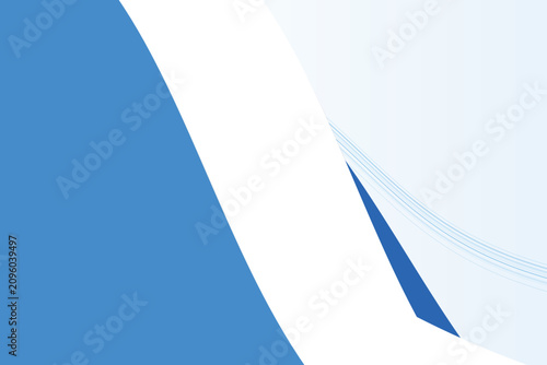 Canvastavla Abstract blue geometric curve sweep on white gradient background